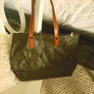 Cabas Mezzo Monogram Brown Canvas Shoulder Bag